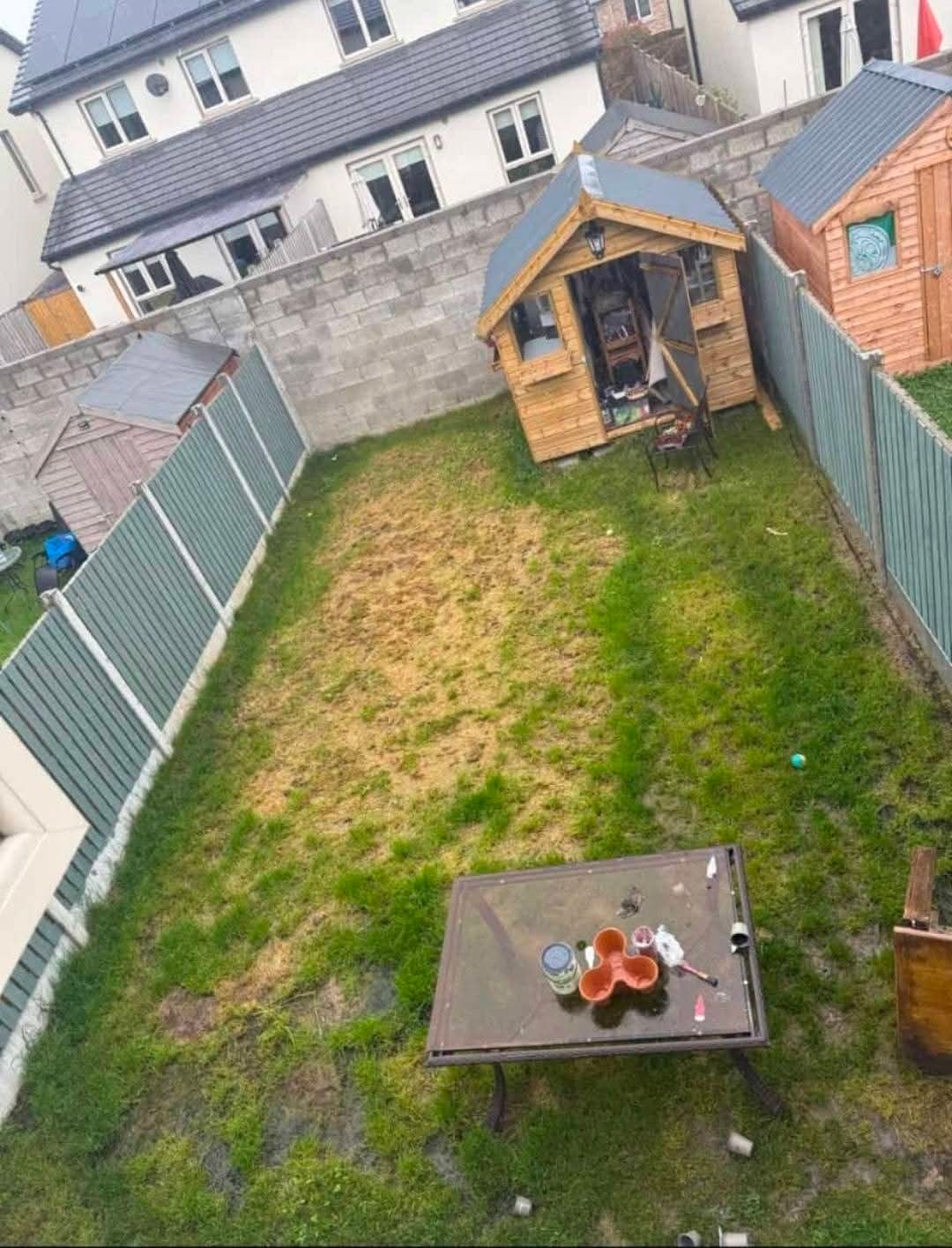 Garden ready for works